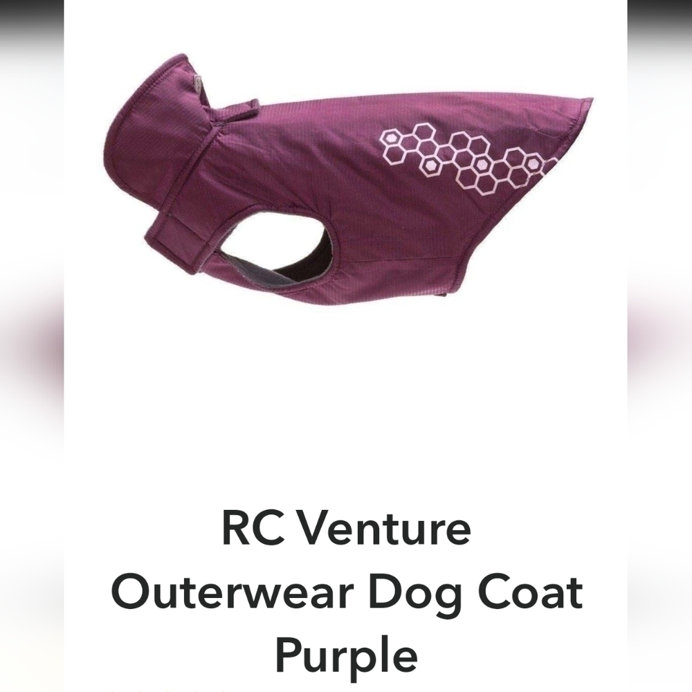 RC Venture Outerwear Dog Coat In Purple, Sz 18 Inch & girth 23-28.5" 30-35lbs